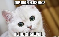 личная жизнь? не, не слышал. . .