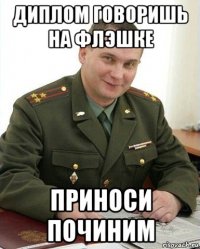 диплом говоришь на флэшке приноси починим