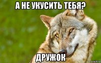 а не укусить тебя? дружок