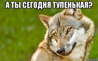 а ты сегодня тупенькая? 