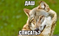 даш списать?