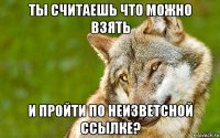 ты считаешь что можно взять и пройти по неизветсной ссылке?