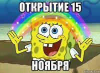 открытие 15 ноября