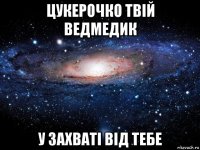 цукерочко твій ведмедик у захваті від тебе