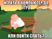 играть в компьютер до утра или пойти спать?