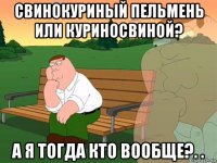 свинокуриный пельмень или куриносвиной? а я тогда кто вообще?. .