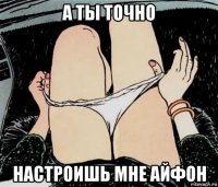 а ты точно настроишь мне айфон