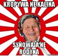 kropywa ne kalina synowaja ne rodyna