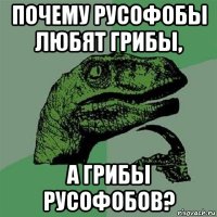 почему русофобы любят грибы, а грибы русофобов?