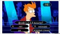 фнаф 1,2,3,4 вышли? нет незнаю да впервые слышу