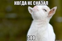 когда не сказал 300