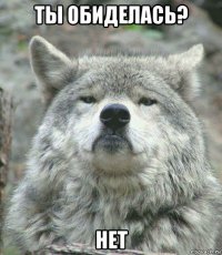 ты обиделась? нет