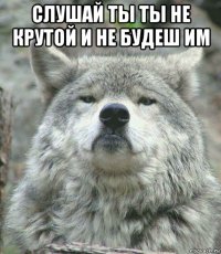 слушай ты ты не крутой и не будеш им 