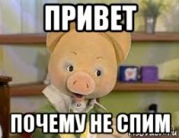 привет почему не спим