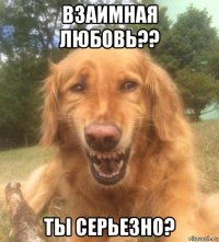 взаимная любовь?? ты серьезно?