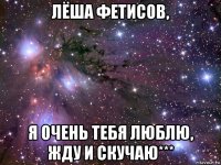 лёша фетисов, я очень тебя люблю, жду и скучаю***