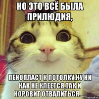 но это всё была прилюдия, пенопласт к потолку,ну ни как не клеется,так и норовит отвалиться.....