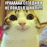 ураааааа сегодня я не пойду в школу!!! 