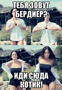 тебя зовут бердиер? иди сюда котик!