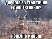 дорогая я у тебя точно единственный? конечно милый