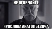 не огорчайте ярослава анатольевича