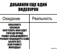 Добавили еще один видеоурок классно(y)
Спасибо!
уау!! теперь нам будет гораздо проще
Рахмет большущий!!111
Респект пацандар!! э езже
Базара нет!
АСМ! Рахмет!
Молодцы! 