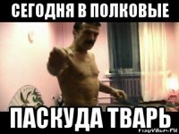 сегодня в полковые паскуда тварь