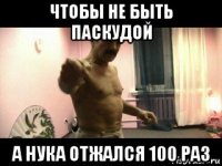 чтобы не быть паскудой а нука отжался 100 раз