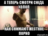 а теперь смотри сюда холоп как снимают жесткое порно