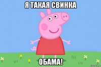 я такая свинка обама!