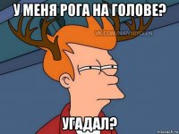 у меня рога на голове? угадал?