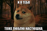 и я тебя тоже люблю настюшка