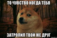 то чувство когда тебя затролил твой же друг