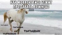 как morrokvendi бежит продавать bowhead 