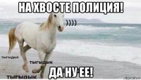 на хвосте полиция! да ну ее!