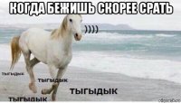 когда бежишь скорее срать 