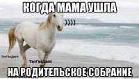 когда мама ушла на родительское собрание