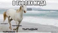 в туфлях мида 