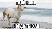 твой конь когда ты хан