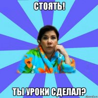 стоять! ты уроки сделал?