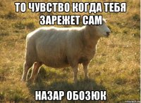 то чувство когда тебя зарежет сам назар обозюк