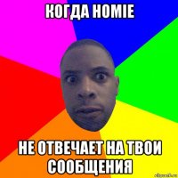 когда homie не отвечает на твои сообщения