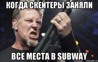 когда скейтеры заняли все места в subway