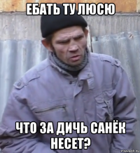 ебать ту люсю что за дичь санёк несет?