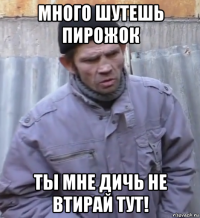 много шутешь пирожок ты мне дичь не втирай тут!