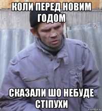 коли перед новим годом сказали шо небуде стіпухи