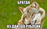 братан ну дай 100 рублейй