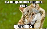 ты, когда из всего класса один получил 5)