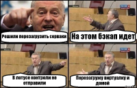 Решили перезагрузить серваки На этом бэкап идет В лотусе контроли не отправили Перезагружу виртуалку и домой