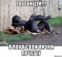 ты тонцуй!!! я пока свои яички почешу